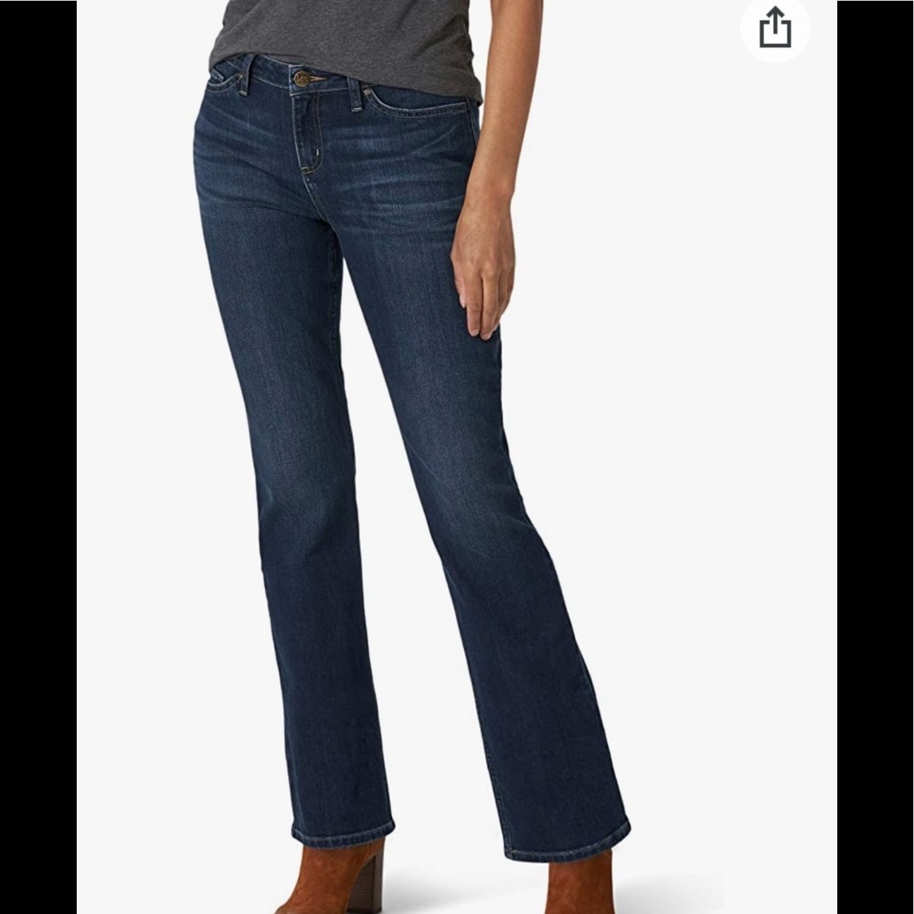 8. Lee Natural Boot Cut Jeans in Medium Wash